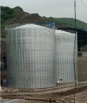 渭南粮食钢板仓的安装全过程不用热焊接